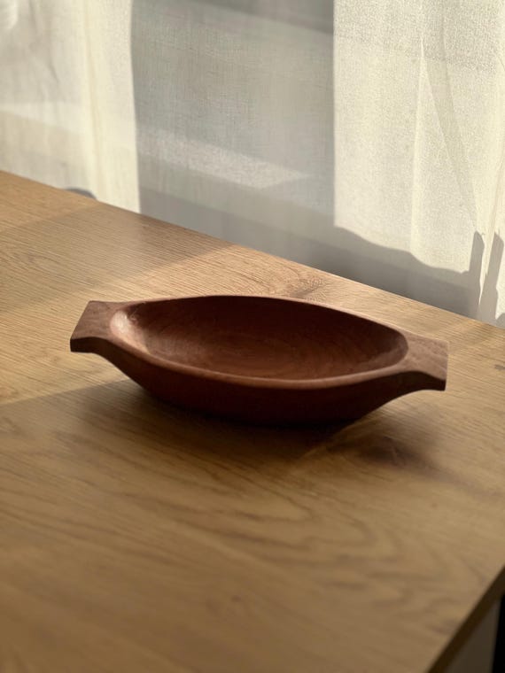 Handcrafted Wood Boat Bowl