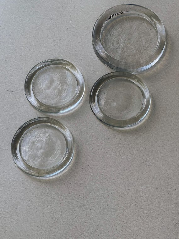 Vintage Glass Coaster Set