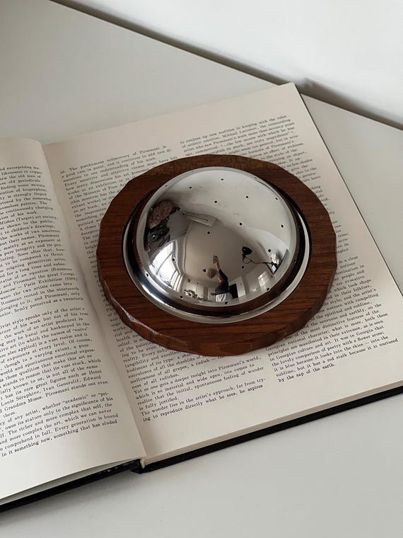 Mid Century Modern Cheese Dish with Lid