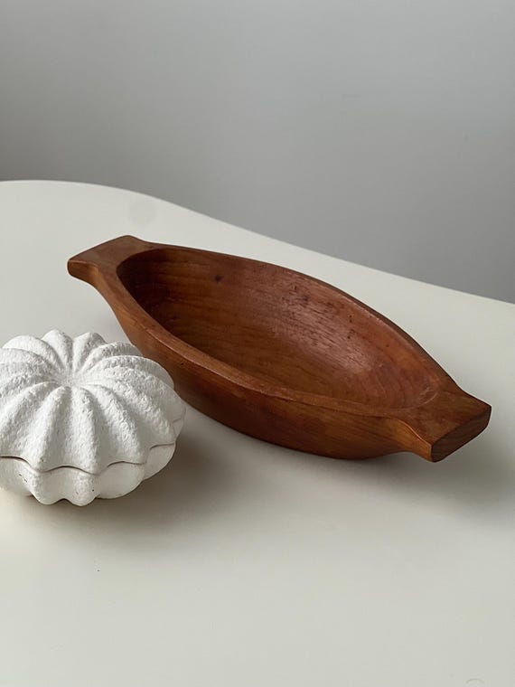 Handcrafted Wood Boat Bowl
