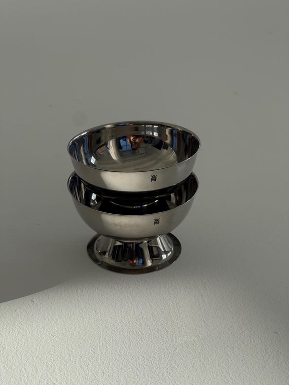 Set of 2 Vintage WMF Stainless Coupes