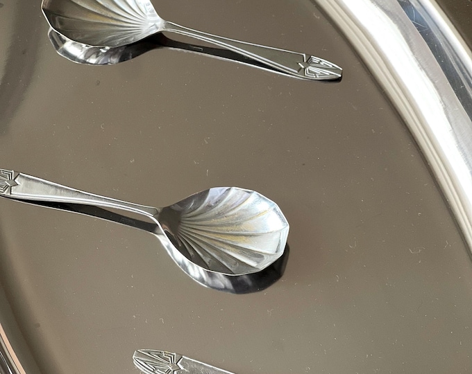 Art Deco Shell Dessert Spoon Set