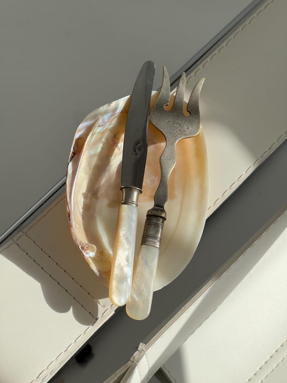 Mother of Pearl Serving Utensil Set