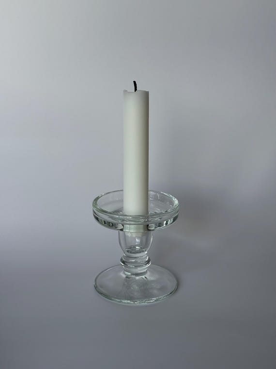 Vintage Glass Candle Holder