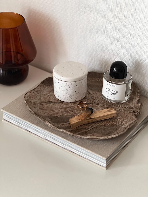 Handmade Ceramic Pressed Leaf Platter