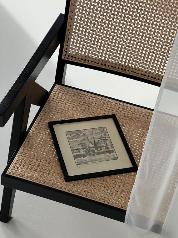 Vintage Framed Sketch Painting