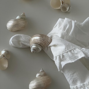 Schelp servetringen Vintage servethouder set clamshell tafeldecoratie