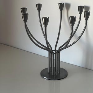Candelabro sueco vintage de metal cepillado de Ikea
