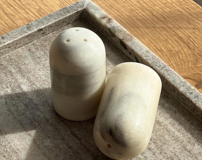 Marble Salt and Pepper Shaker Set