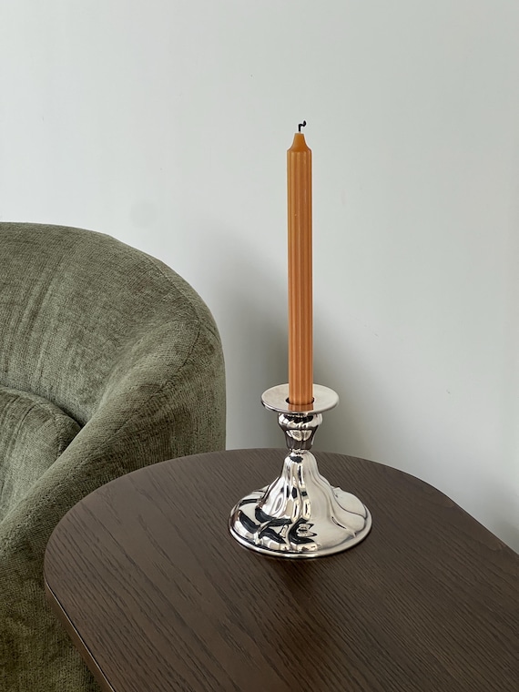 Silver Plated Wavy Gadrooned Candlestick Holder WMF