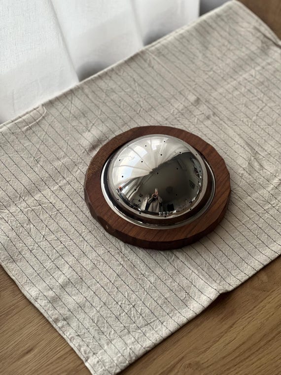 Mid Century Modern Cheese Dish with Lid