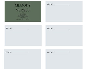 Memory Verse Cards