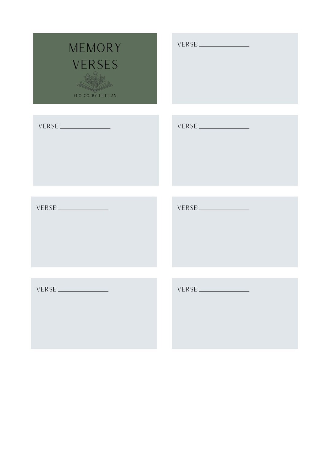 Memory Verse Cards - Etsy