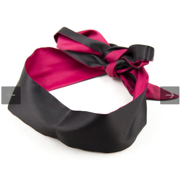 Double Sided Soft Blindfold Maroon/Black