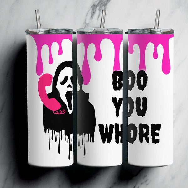 Ghostface Boo you Whore, Ghostface svg, Ghostface Tumbler wrap, Ghostface download, Halloween Digital Download, Halloween Digital Design