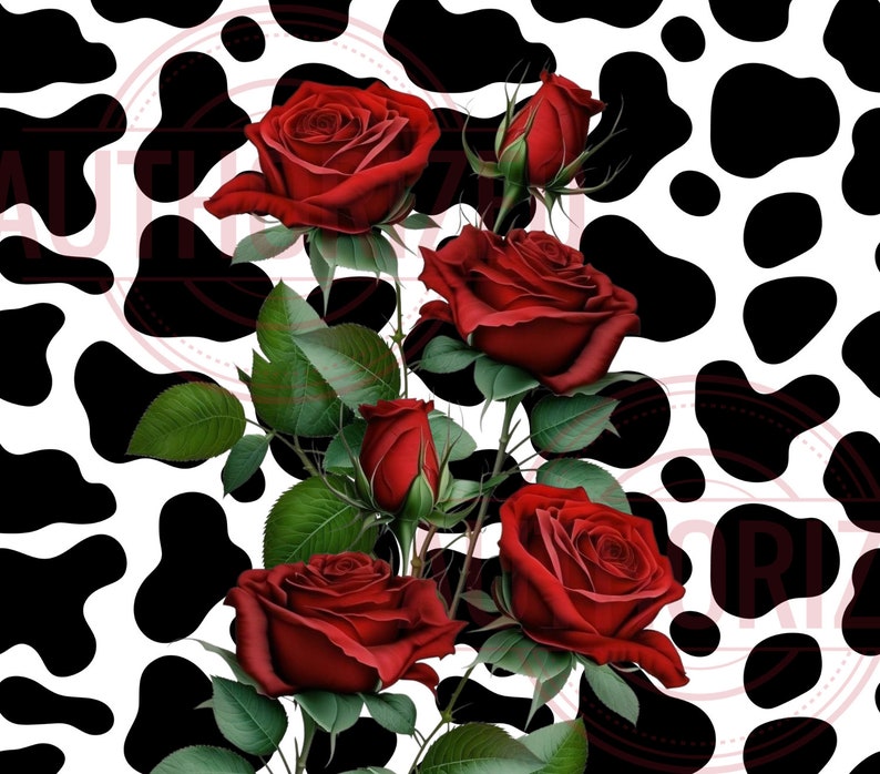 Cow Print Roses Cow Print, Cow Print Tumbler Wrap, Cow Print 20oz Skinny Tumbler ...