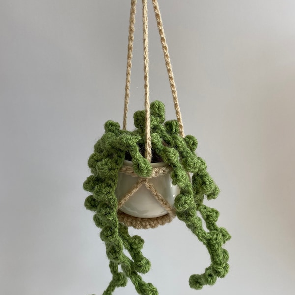 STRING OF PEARLS Crochet Plants+Pot, Modular and Mini Crochet, Green House Plants, Housewarming Home Decor, Amigurumi Hanging Handmade Gifts