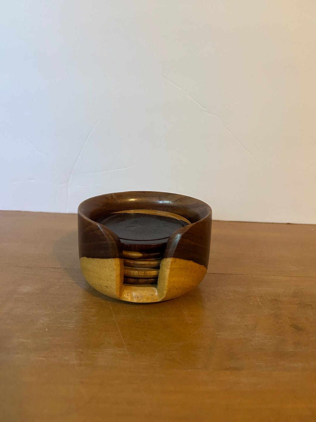 Hand Carved Wood Coaster Set - Two-toned - Costa Rican Craft - Etsy