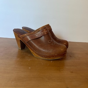 Wood Heel Mules - Etsy