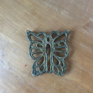 Vintage Brass Buttefly Trivet