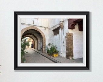 Moroccan Alleyway Arch Wall Art, Moroccan Architecture, Digital Download Art,  Digital Printable Wall Art