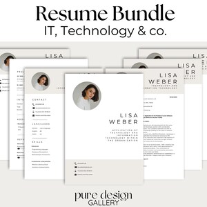 Plantilla de CV PowerPoint Canva, Plantilla de CV, CV minimalista, CV simple, CV básico, Paquete, Tecnología, TI específico