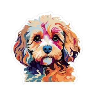 Cavapoo Laptop Sticker mit Kiss-Cut Design