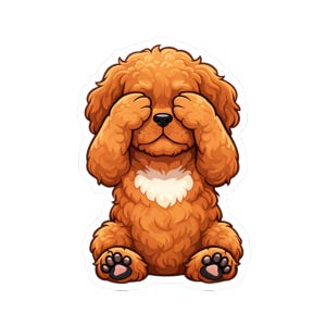Three Wise Cavapoos Stickers | Colorful Sticker, Unique Pet Decal, Laptop Sticker, Gift for Dog Lovers, Trendy Vinyl Sticker