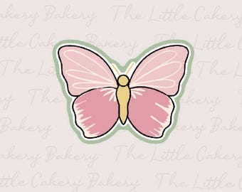 Butterfly Cookie Cutter: Labeled Cutters (STL Digital Downloads)