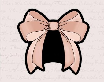 Bow Cookie Cutter STL File: Sharp Edge, Embossed Label (Digital Download, 3.5 inches