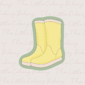 Rain Boots Cookie Cutter: Mother&#39;s Day Embossed Label
