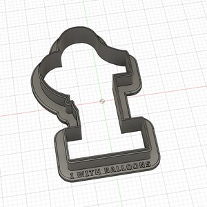 May include: A gray plastic cookie cutter shaped like a fire hydrant with the words "1 WITH BALLOONS" on the bottom.