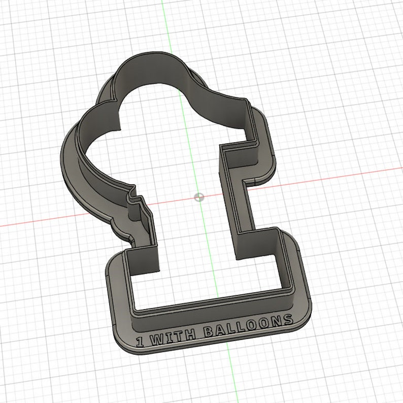 May include: A gray plastic cookie cutter shaped like a fire hydrant with the words "1 WITH BALLOONS" on the bottom.