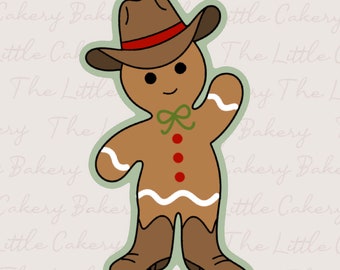 STL - Gingerbread Cowboy Cookie Cutter Digital Download for 3D Printing