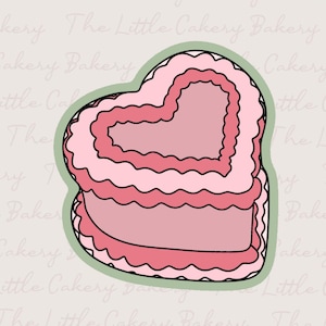 Heart Cake Cookie Cutter: Labeled Cutter, Sharp Edge