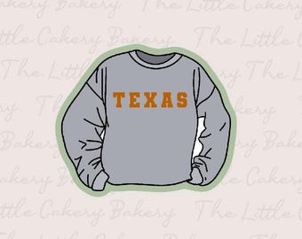 Sweatshirt Cutter: Embossed Label, Rounded Handle (STL Digital Download)