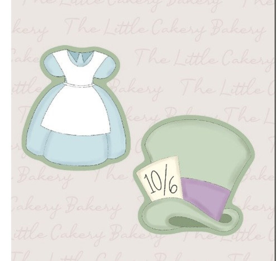 STL Instant Digital Download Alice Dress and Mad Hatter Hat Set of Two ...