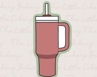 Insulated Tumbler Cookie Cutter: Embossed Label STL (Digital Download)