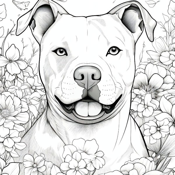Pittie Coloring Page