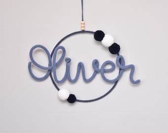 Knitted Wire Name Hoop