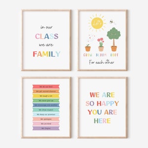 In unserer Klasse sind wir Familienposter, Klassenzimmer-Bündel, Lehrer-Bulletin-Board, Boho-Klassenzimmerdekor, Klassenzimmerposter, Inspirationszitat
