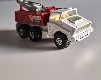 Zabytkowy pojazd ratunkowy Matchbox Battle Kings K-110 z 1975 roku, Lesney | Holownik Shell | Wyprodukowano w Anglii