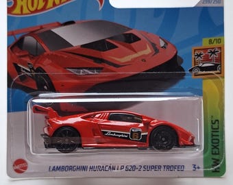 Hot Wheels Lamborghini Huracan Super Trofeo Rot Diecast Spielzeugauto Versiegeltes Lamborghini Geschenk