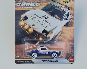 Hot Wheels Porsche 914 Safari Thrill Climbers Premium | Samochód odlewany 1:64, prawdziwi kierowcy, prezent Porsche, kolekcjoner samochodów