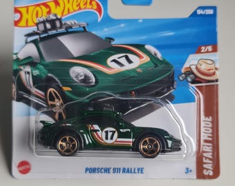 Hot Wheels Porsche 911 Kundgebungen Grün Safari Sammlung Diecast Car Porsche Geschenk Off Road Spielzeug Sammlerstück