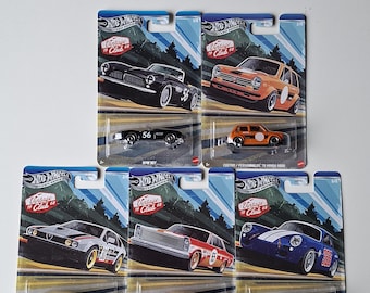 Hot Wheels Vintage Club '68 Silver Series Kompletny zestaw 5 samochodów | BMW 507, Honda N600, Alfa Romeo GTV6, Ford Galaxie i Porsche 356