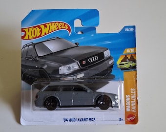 Hot Wheels '94 Audi Avant RS2 1:64 Diecast Car Audi Wagon Prezent dla miłośnika samochodów Chłopaka Taty Syna Kolekcjonera
