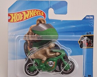 Hot Wheels 1966 Triumph Tiger 100 Treasure Hunt 2025 | Motocykl odlewany ciśnieniowo w skali 1:64, zielony rower, prezent dla fanów motocykli