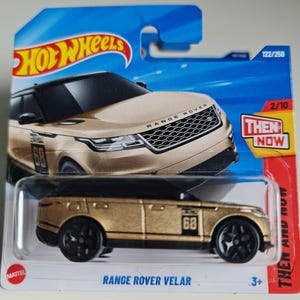 Hot Wheels Range Rover Velar Gold 1:64 SUV de metal fundido a presión, nuevo, sellado, modelo de coleccionista