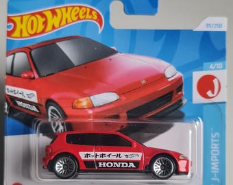 "Hot Wheels 92 ""Hunt Civic"" EG Red JDM Fließheck Diecast Auto versiegelt Geschenk Spielzeug."